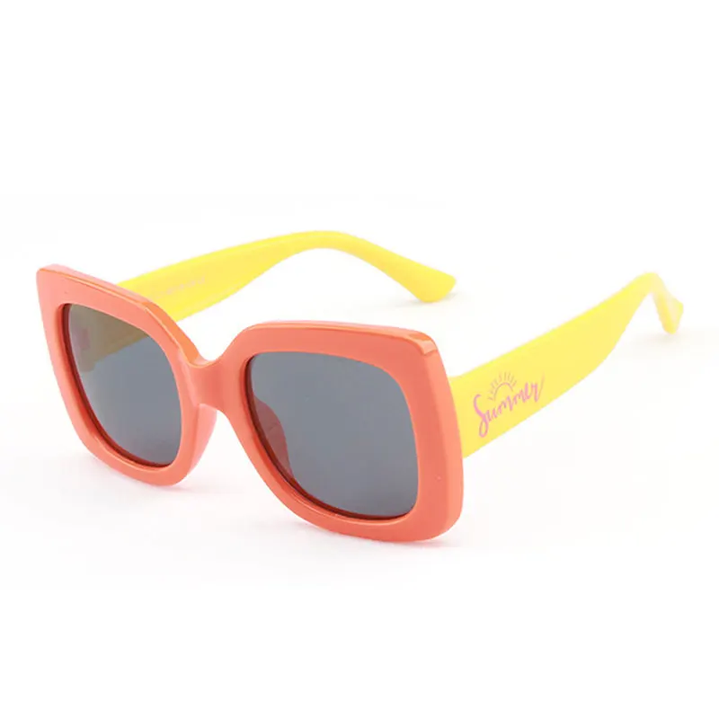 Квадратные Солнцезащитные Стекло es Детские поляризованные детская одежда для девочек и мальчиков очки зеркало Baby Sun Стекло очки с гибкой оправой Ninos Con UV400 - Цвет линз: C9