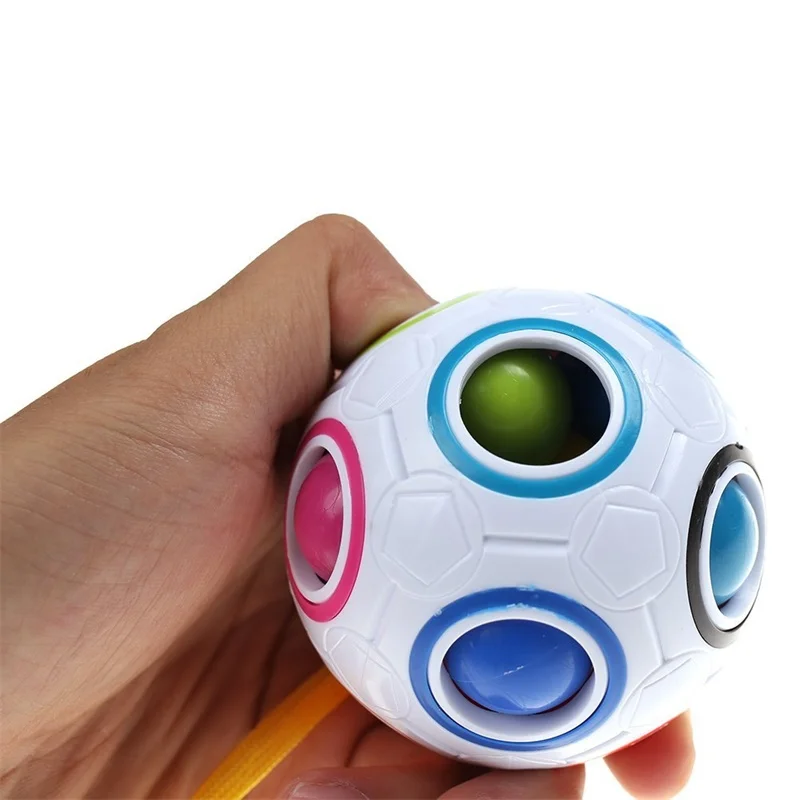 Luminous Magic Rainbow Ball Football Cube Fluorescence Hottest Decompression Finger Toy Children Adult Anti Stress Ball