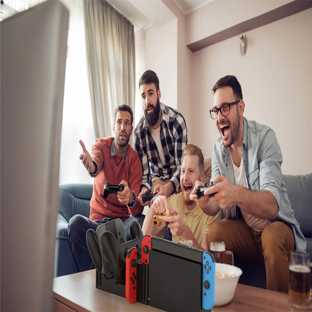 Зарядная док-станция Подставка для переключателя Nod NS Joy-Con ручки одновременно зарядное устройство хост-кронштейн игровая консоль NS база