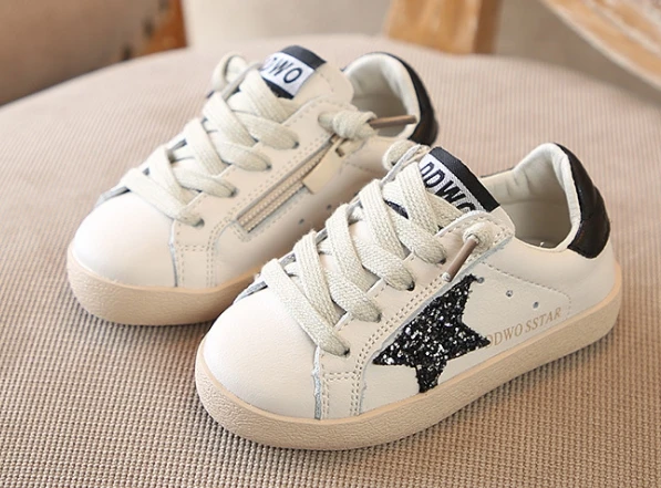 

2018 autumn new children's shoes Korean retro stars children's leather casual shoes men's and women's shoes Boy's sneakers