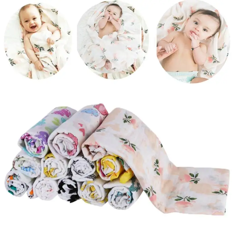 120*120 Double Gauze Layer Baby Blanket Cotton Soft Hug Wrap Blanket