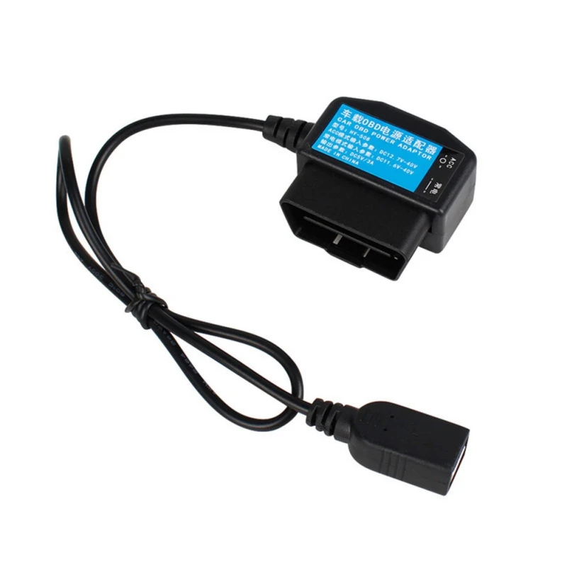 DVR для автомобиля Регистраторы Buck Line OBD Интерфейс постоянного тока модуля преобразователя Micro USB 5V 3A Питание кабель удлинитель для DVR