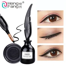 Горячая Распродажа долговечная Водонепроницаемая жидкая подводка для глаз черный крем подводка для глаз Косметика для макияжа перо подводка для глаз
