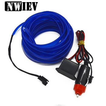 

NWIEV Car Atmosphere Decorative Lamp Strip For Ford Focus 2 3 VW Passat B6 B5 B7 B8 Toyota Avensis Skoda Rapid Fabia
