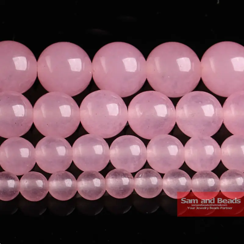 

Free Shipping Light Rose Quartzz Loose Beads Stone 16" Strand 6 8 10 12 MM Pick Size For Jewelry Making PQB01