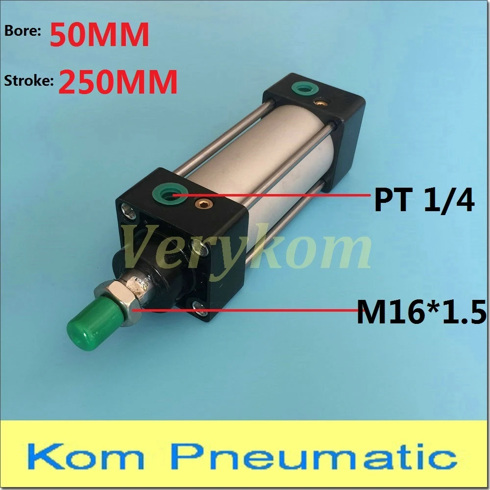 Pneumatic Standard Air Cylinder Bore 50mm Stroke 250mm Port 1/4 