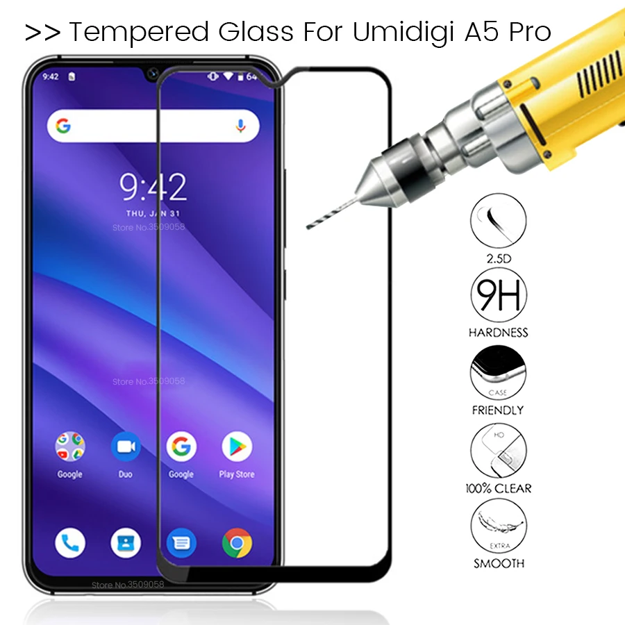 

Tempered Glass For UMIDIGI A5 Pro Global Version Protective Front Film Screen Protector for UMIDIGI A 5 Pro 6.3inch Glass Cover