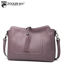 New product ZOOLER hot genuine leather bag cross body Ladies shoulder Bag Tassel Embossed Handbags Women bag#8156