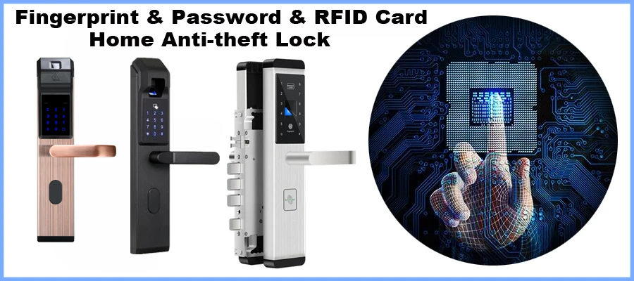 RAYKUBE биометрический дверной замок с отпечатком пальца интеллектуальный электронный замок проверка отпечатков пальцев с паролем и RFID разблокировка R-FZ3
