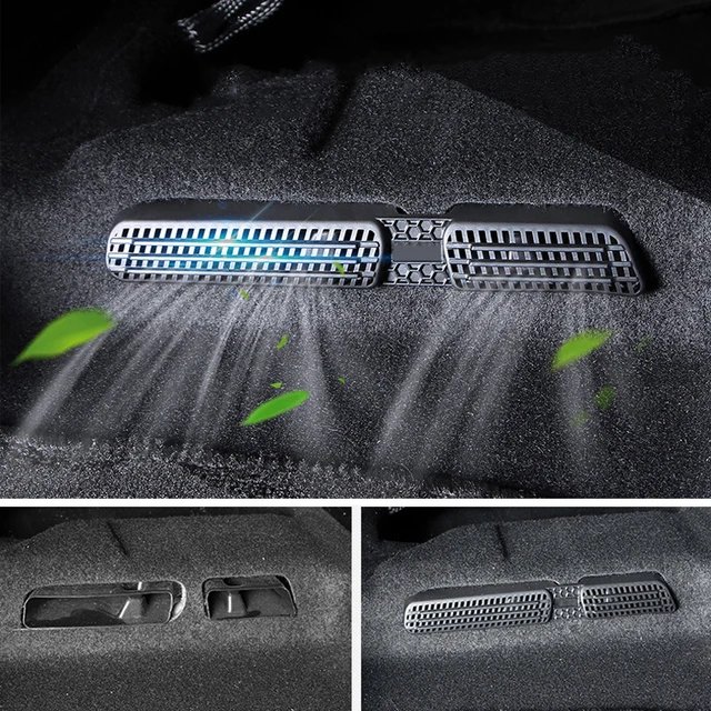 2PCS Car Air Vent Cover Car Rear Seat Heat Floor Air Duct Air Vent