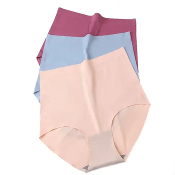 

4XL Plus Size Breathable Mesh Panties for Plump Women High Waist Seamless Underwear Large Size Shapewear Abdomen Hips Breifs
