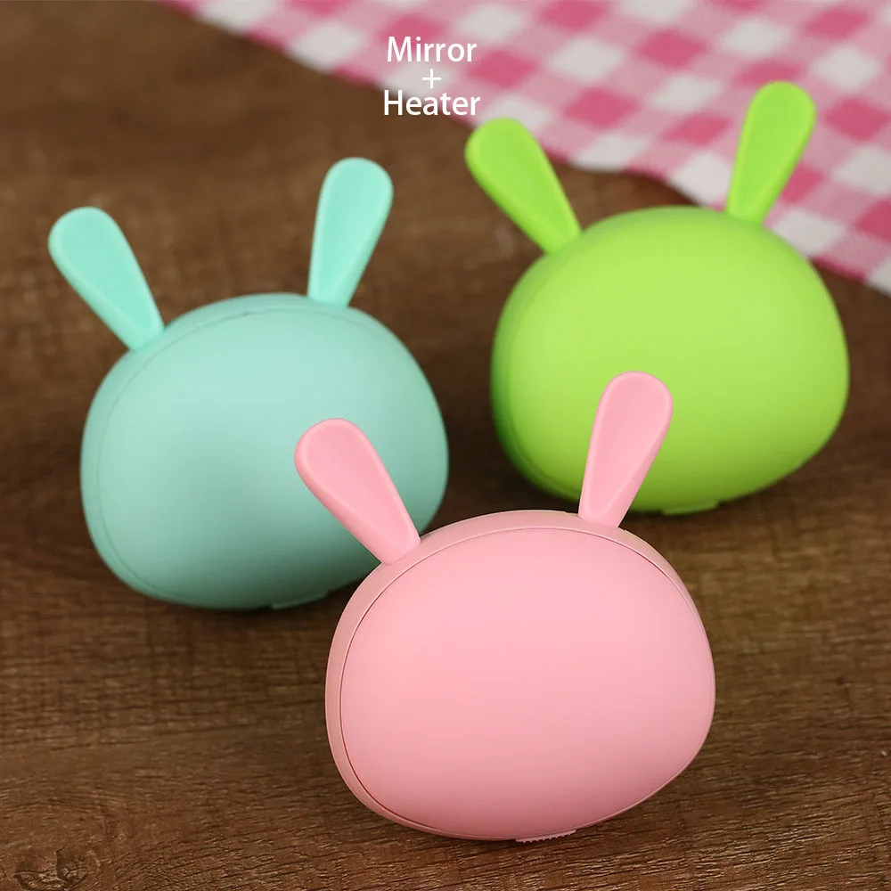 

New Makeup Mirror Heater PTC heating Hand Warmer Usb Mini Charge Warm Baby, Student Lady, Holiday Gift