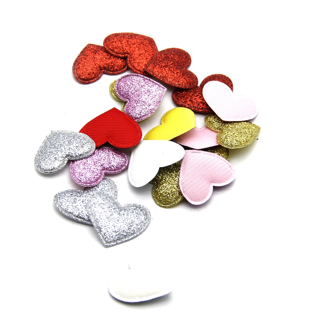

20Y45815 30*30mm glitter heart accessories 20 pieces, DIY handmade materials, wedding gift wrap