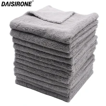 12 шт. 40x40 см супер толстые плюшевые безкромные полотенца из микрофибры уход за автомобилем чистящие салфетки микрофибра воск полировка детализация сушка