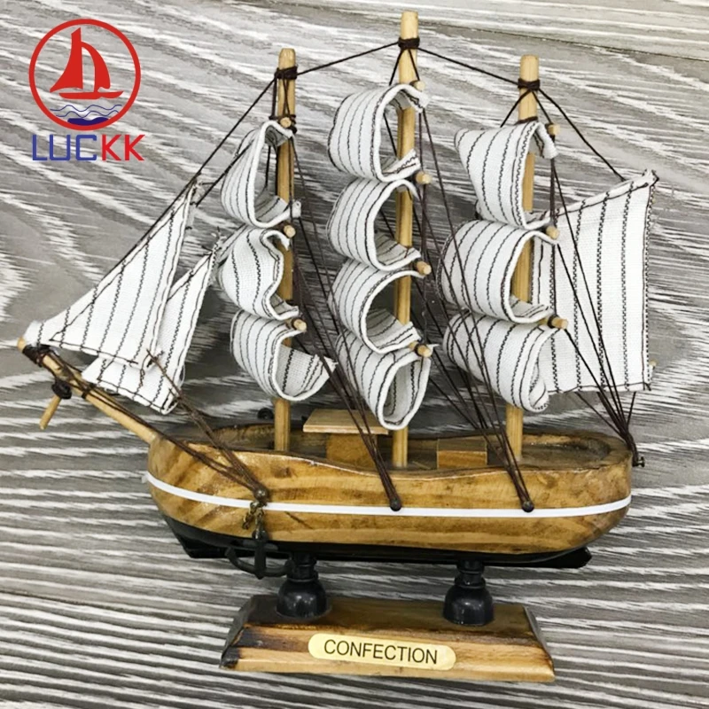 Винтажные морские деревянные модельные корабли LUCKK 16 см украшения для интерьера