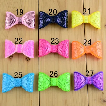 

100 pcs/lot , Sequin Bows Appliques - Wholesale 2" Sequined Bows - You Choose Color & Quantity - Mini Bows
