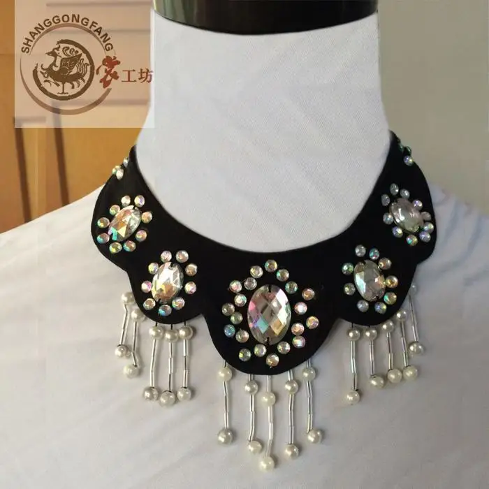 New style latin dance accessories Gems beads latin dance necklace for