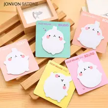 Jonvon Satone 6pcs Rabbits Memo Paper Convenient Paste Cute Stickers Kawaii notebook Planner Supplies Kawaii Stationery