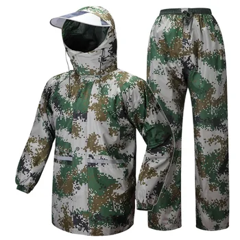 

Camouflage Professional Adult Outdoor Raincoat Thicker Double-layer Heavy Water Gear Fashionable Sportswear Waterproof Rainsuit