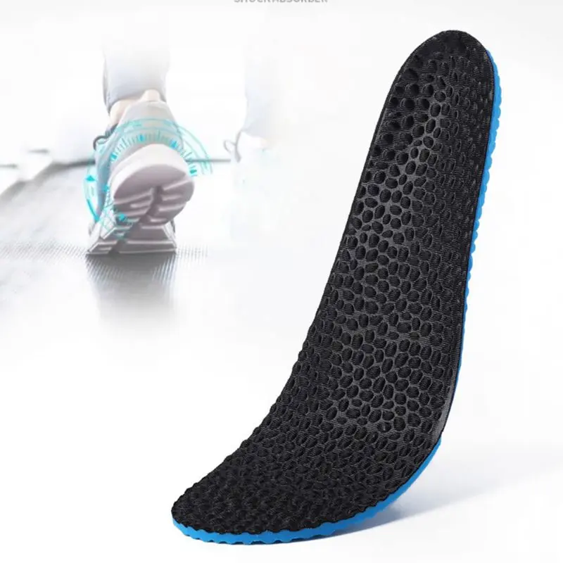 Men Women Wild Elastic Insole Breathable Sweat Absorption Shock Insoles Unisex Can Be Cut Running Training Sports Insoles