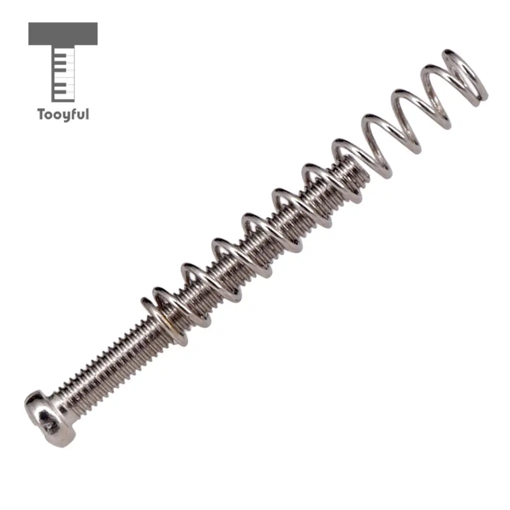 Tooyful Pack of 8 Metal Humbucker Double Coil Pickup Frame Screws Springs 3mm for Electric Guitar Replacement Parts
