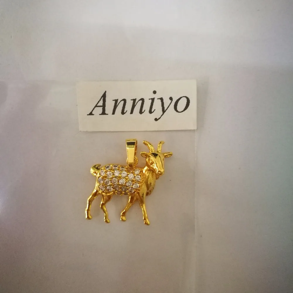 Ожерелье с подвеской козой Anniyo (два цвета) для женщин кубическим цирконием