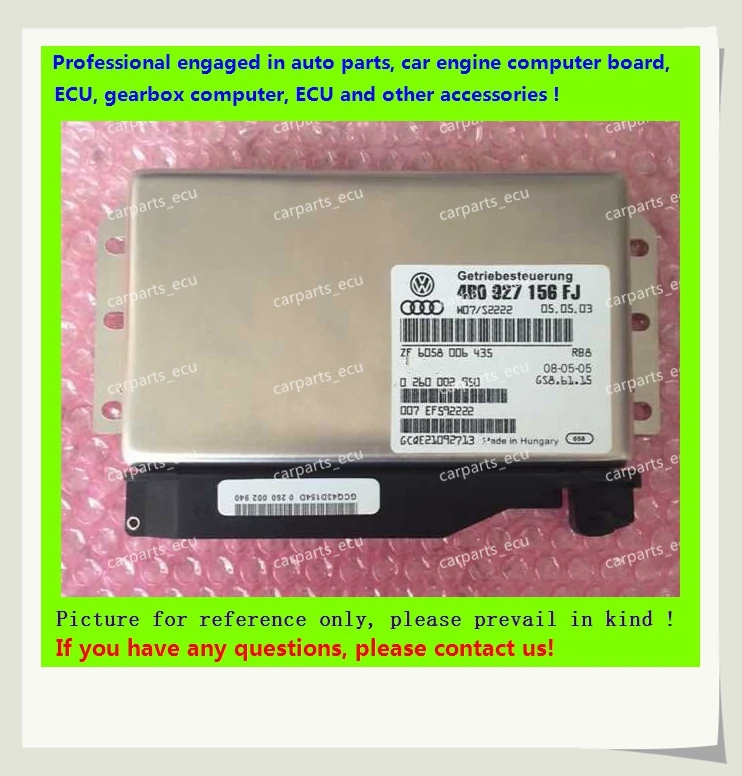 

For Audi Car Transmission computer /01V Gearbox computer/4B0927156FJ/4B0927156G/4B0927156DQ/4B0927156DE/8D0927156BK/4D0927156DP