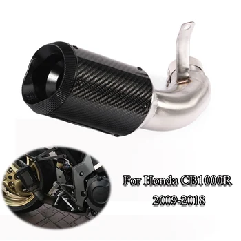 

Slip On CB1000R Motorcycle Exhaust Pipe Whole Set Carbon Fiber Exhaust Tail Pipe Mid Link Pipe For Honda 2009-2018 ATV Modified