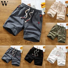 Womail мужские летние повседневные шорты с несколькими карманами, свободные мужские повседневные шорты черного цвета с завязками на талии, спортивные модные пляжные шорты, J65