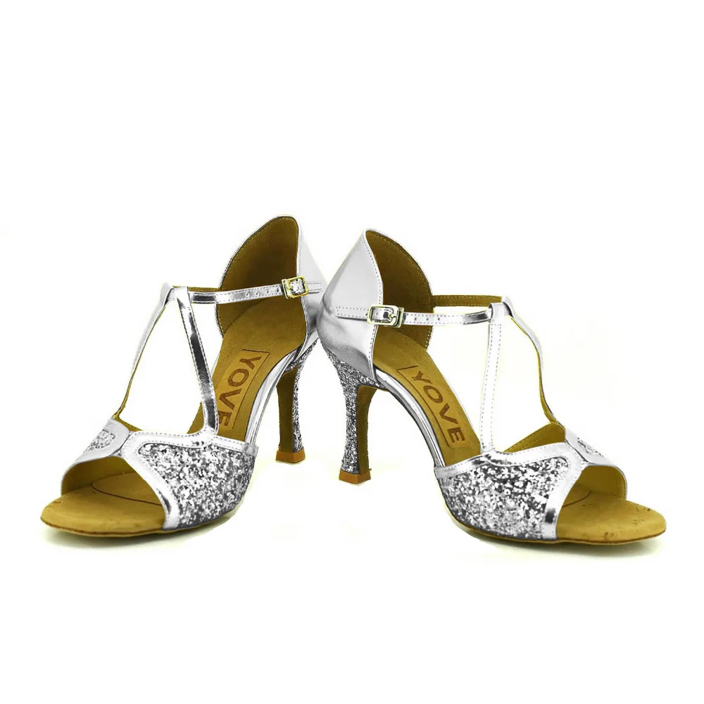 YOVE Dance font b Shoes b font Women s Latin font b Salsa b font Dance