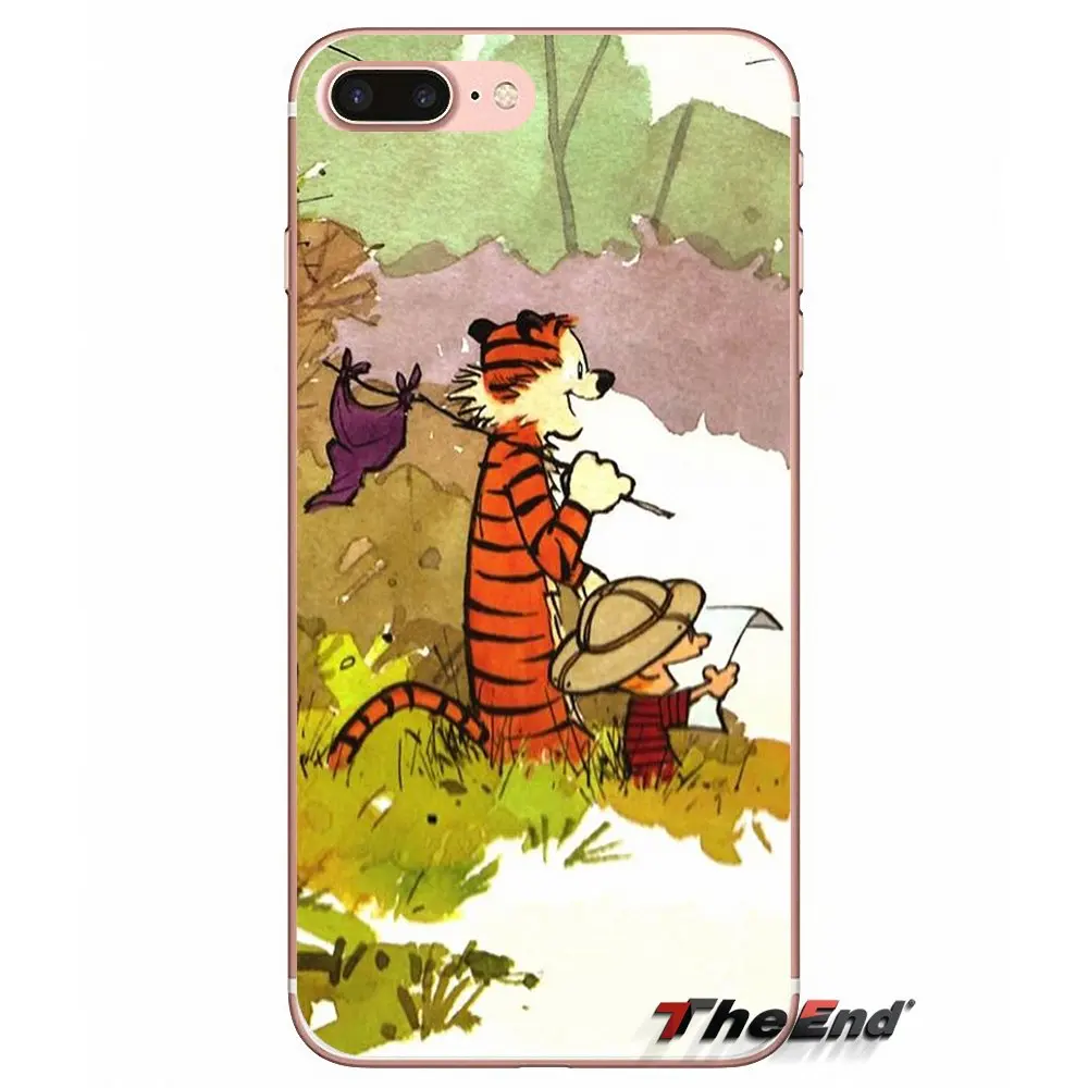Мягкий прозрачный просвечивающийся чехол Чехлы Calvin и Гоббс для Xiaomi Redmi 4A 4X3 S Note 3 4 5