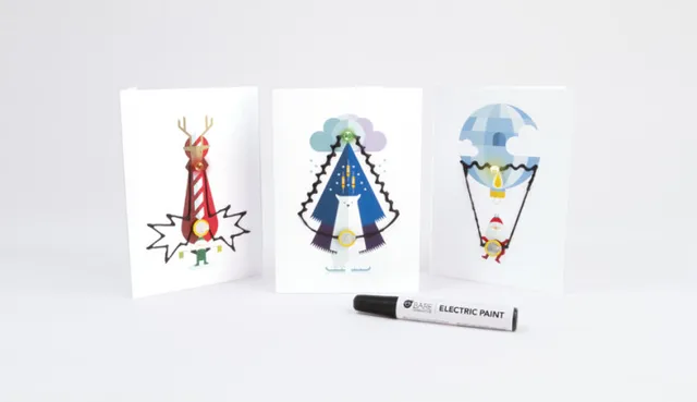 conductive ink electronic greeting cards christmas series 3 pieces bareconductive electric pa - Electronic Greeting Cards conductive ink electronic greeting cards christmas series 3 pieces bareconductive electric pa - Electronic Greeting Cards