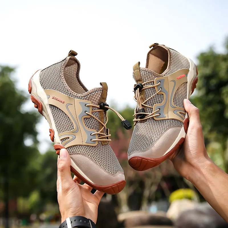 

Big size Outdoor Hiking comfortable Shoes Trekking Men Wading Upstream Breathable Mesh Sneakers Climbing Quick Dry Shoes w5