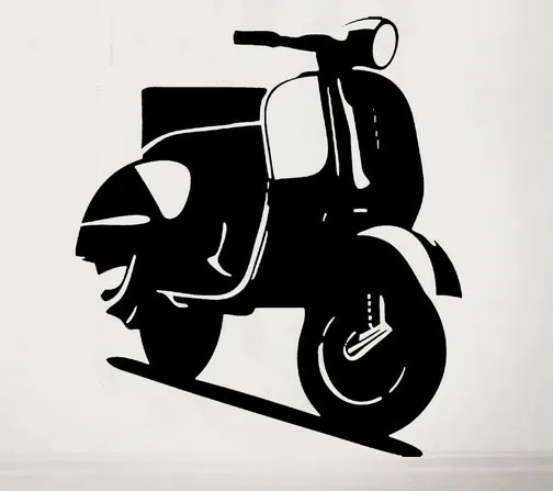 Fasion Vespa Scooter Wall Sticker Retro Iconic Kendaraan Decal Mural Vinyl Dinding Decal Motorbike Toko Decor Kamar Tidur Dekorasi Rumah Vinyl Wall Decals Shop Decorhome Decor Aliexpress