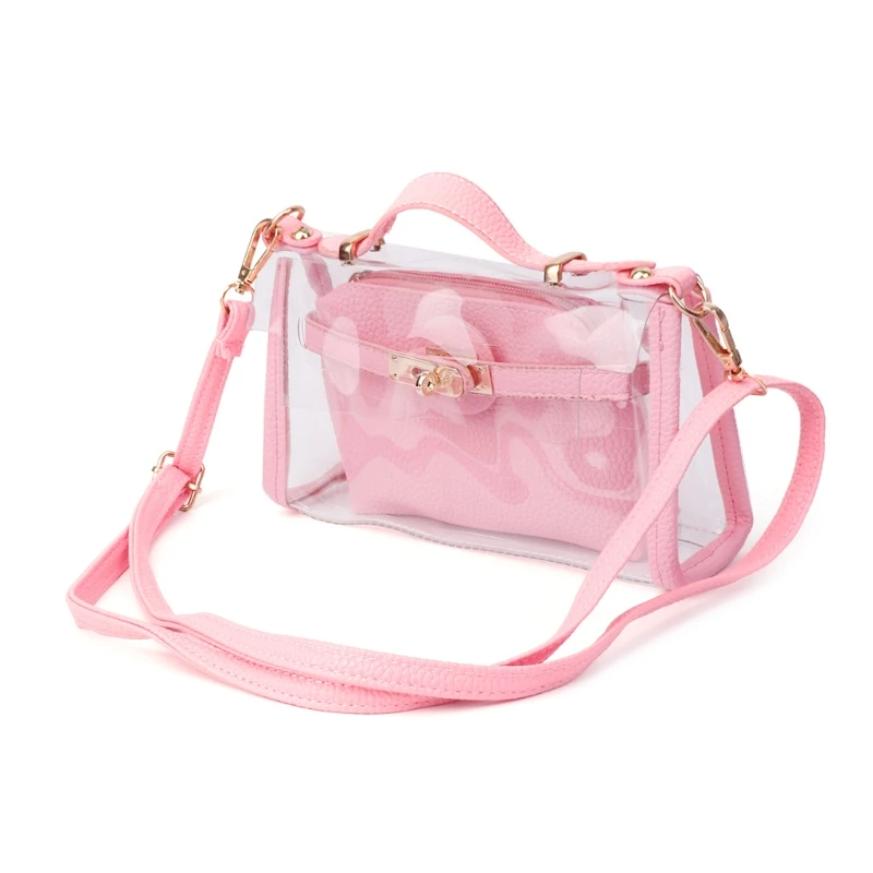 جديد 2018 النساء أزياء شفافة محفظة حقيبة كتف Crossbody أكياس حقيبة يد حمل حقيبة