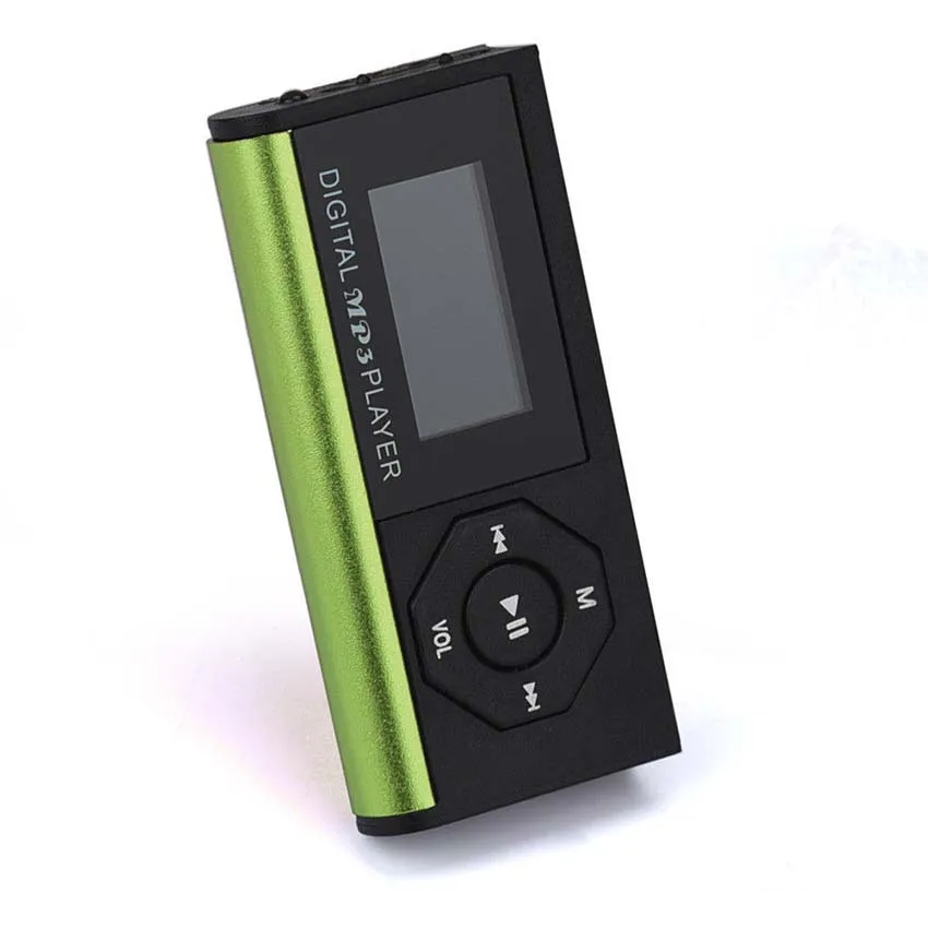 Мини-клип MP3 Media Player ЖК-дисплей Экран MP3 музыкальный плеер Портативный Поддержка 32 ГБ Micro SD TF светодиодный фонарик стерео 3,5 мм MP3 плеер