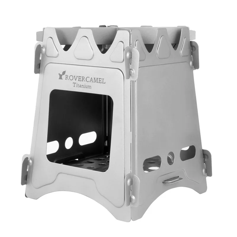 

EDC Multi Tools Ultralight Titanium Wood Stove Outdoor Camping Multi-Fuels Alcohol Stove Portable BBQ Stove Picnic Cooking Tools