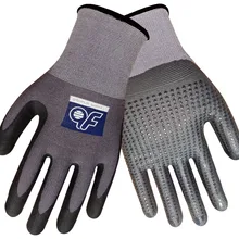 Защитные перчатки нейлон с нитриловой пальмовой пеной окунутые садовые рабочие перчатки