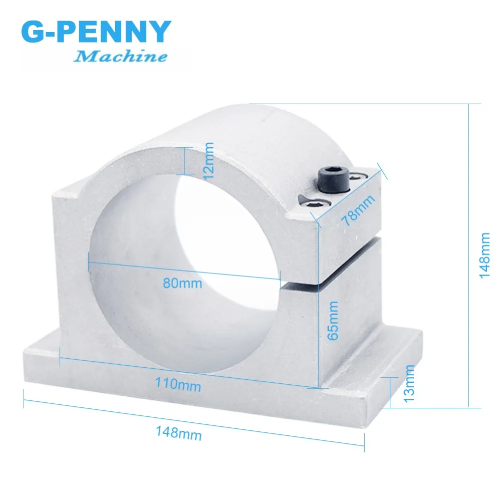 Диаметр 80 мм литой алюминиевый кронштейн двигателя шпинделя с ЧПУ для гравировки фрезерного станка шпиндель зажим станка с ЧПУ шпиндель