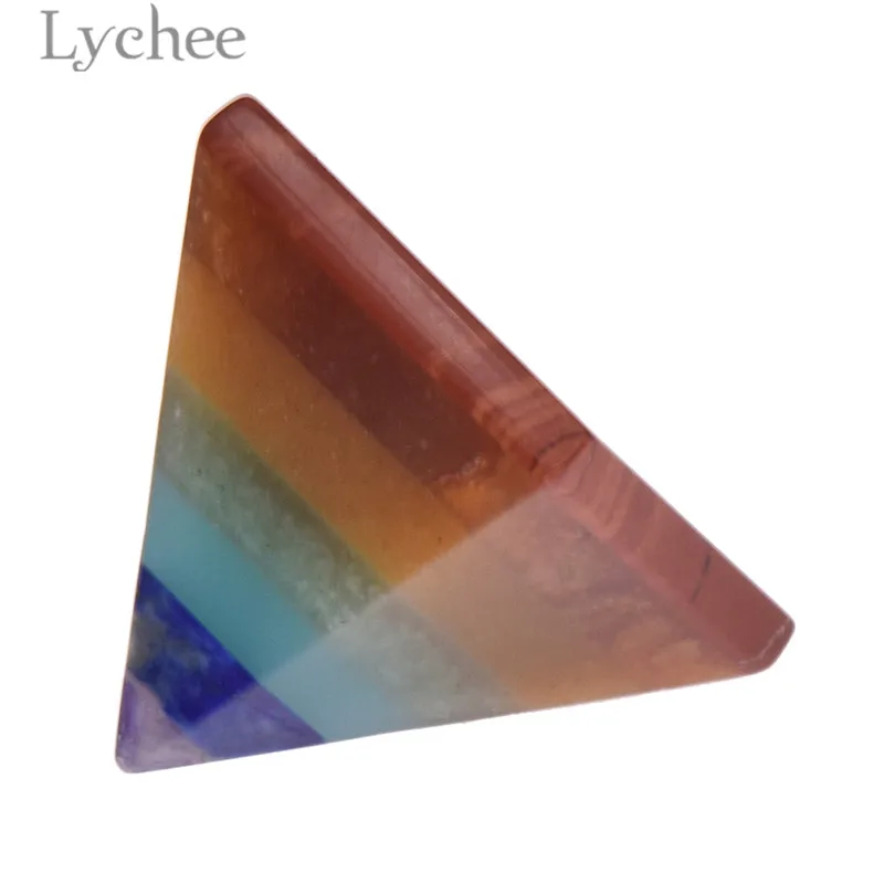 Lychee Life 1 шт. 7 чакр кристальная пирамида миниатюрная энергия миниатюрные