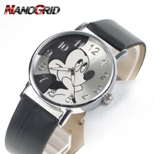 Pattern Fashion Women font b Wristwatch b font font b 2017 b font New Cartoon Leather