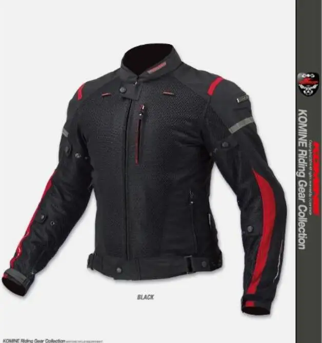 Новинка для KOMINE JK069 мотоциклетная летняя дышащая сетчатая куртка для верховой езды - Цвет: Красный