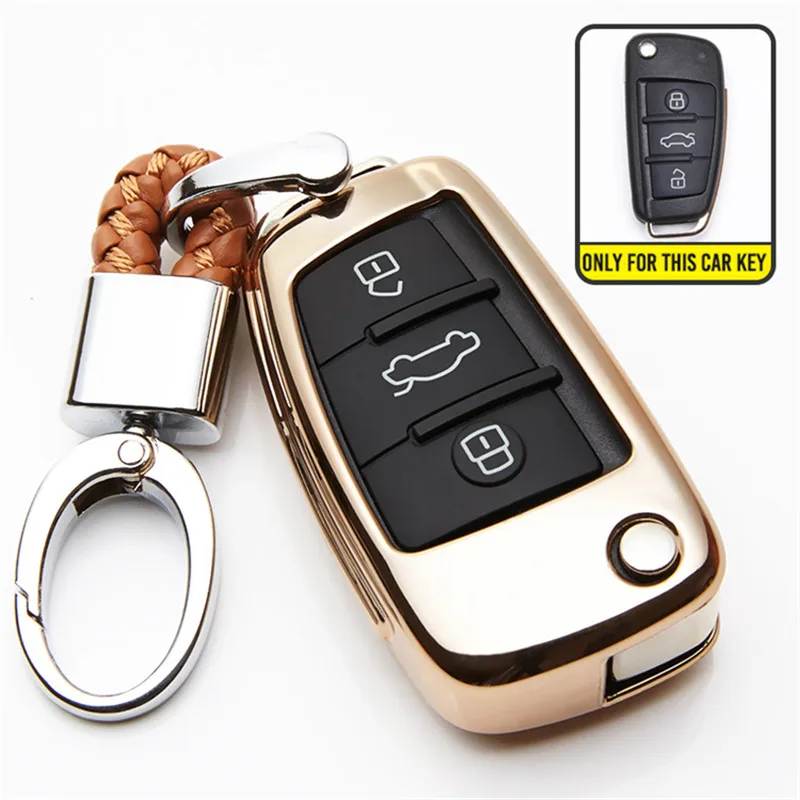 

TPU Car Key Cover Case For Audi A1 S1 A3 S3 A4 A6 RS6 TT Q3 Q7 2005 2006 2007 2008 2009-2013 A4 Cabriole Allroad R8 S6 SQ5 RS4