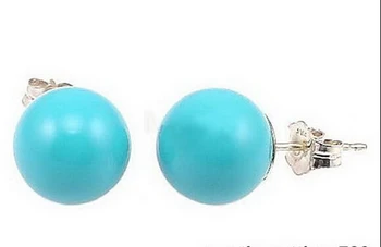 

SHIPPING10mm Beads 925 Sterling Silver Stud Earrings