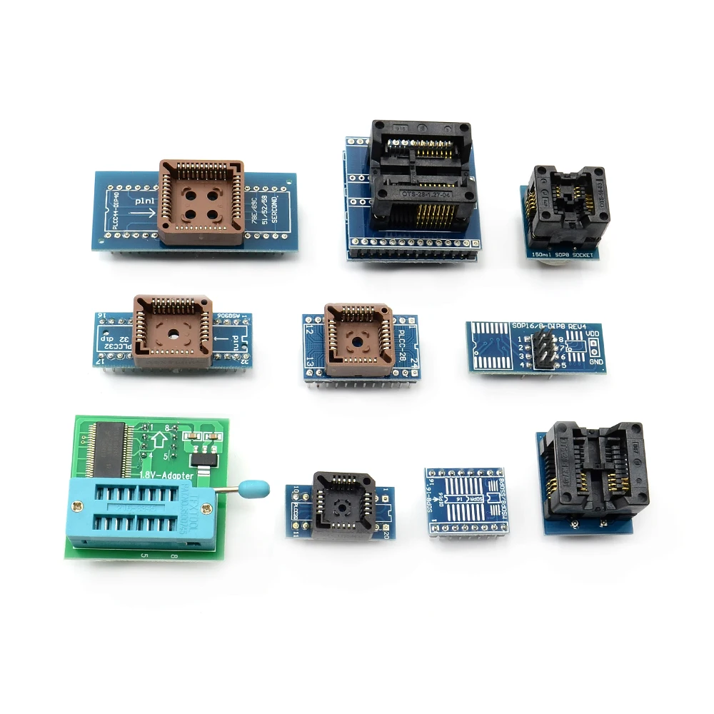 100% Оригинальный Minipro TL866ii Plus TL866A TL866CS + 12 адаптеров EEPROM Универсальный Bios USB