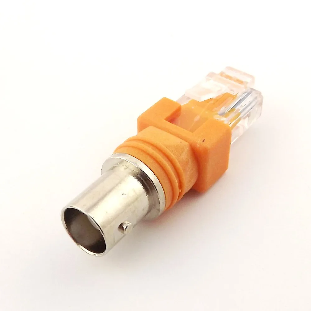 1x BNC Гнездовой к RJ45 Штекерный адаптер Разъем Шасси Панель Крепление Монитора