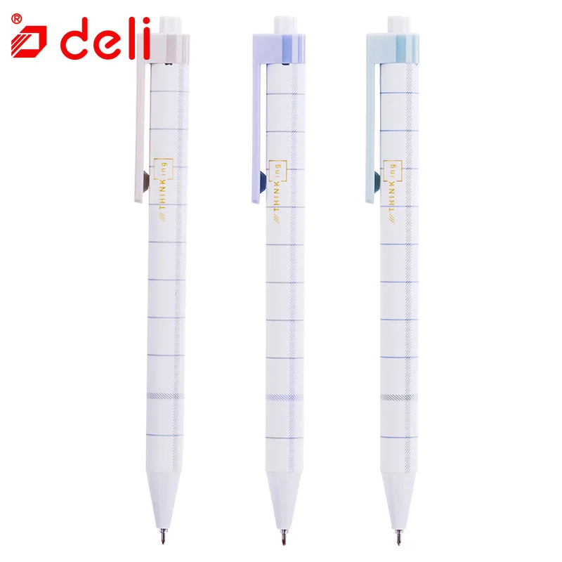 

Deli 12pcs Write Pen Stationery Cute Kawaii Black Ink Gel Pen 0.5/0.38mm Refills Neutral Pen for Student School Office Supplies