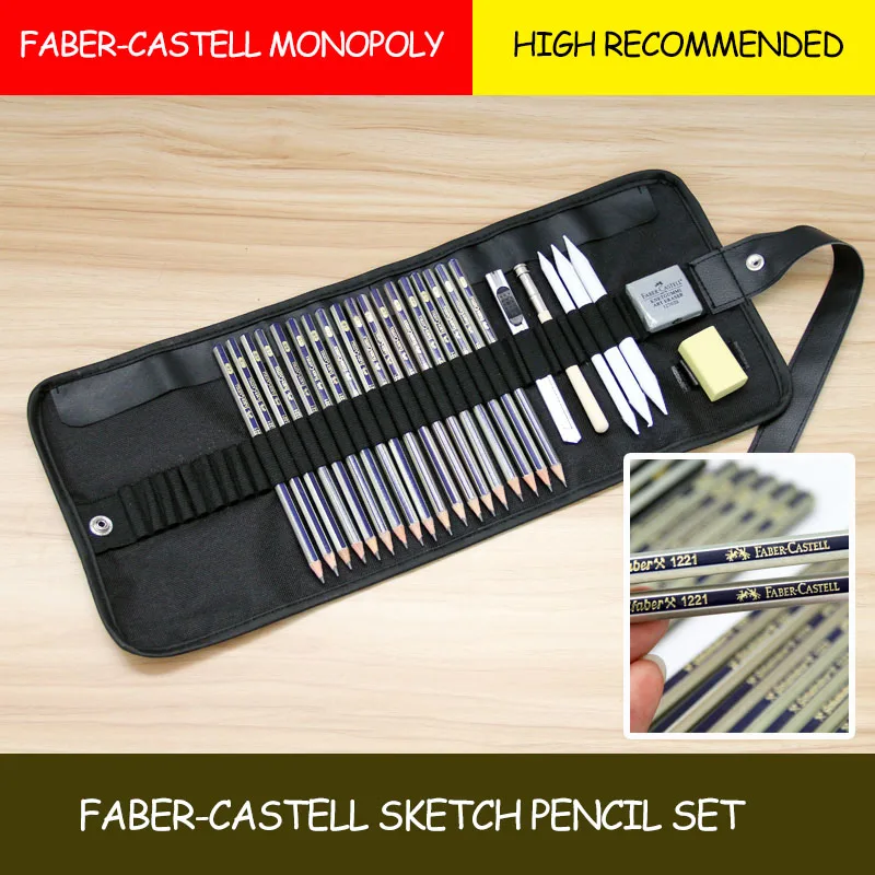 

Faber-Castell Prime High Quality 25-piece Pencil Sketch Pencil Cover Charcoal Earser Pencil Tool Beginner Set Art Supplies Paint