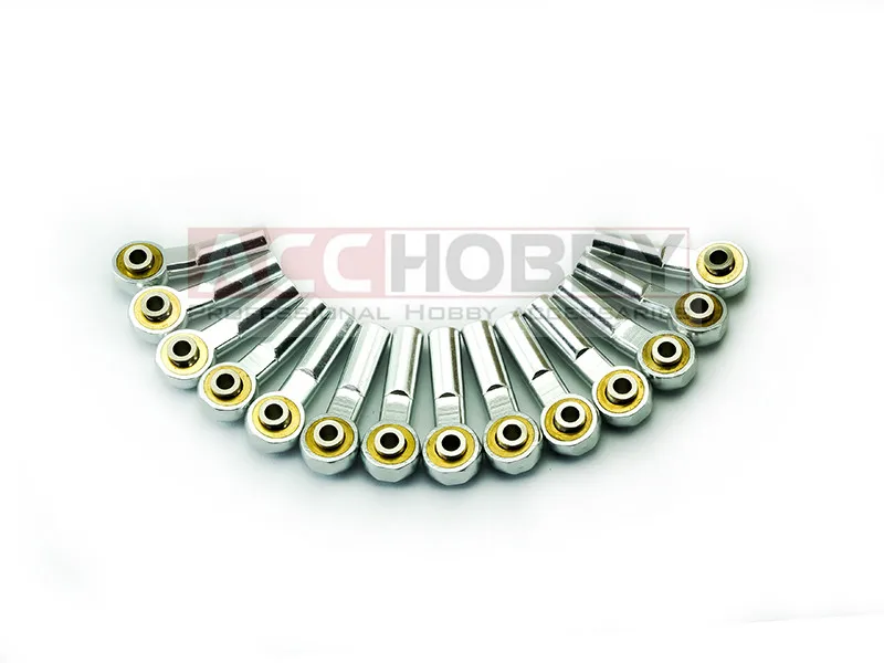 Free Shipping 10Pcs length 19 27mm Bending 18 Straight M3 ball head hole Rod End Buckle