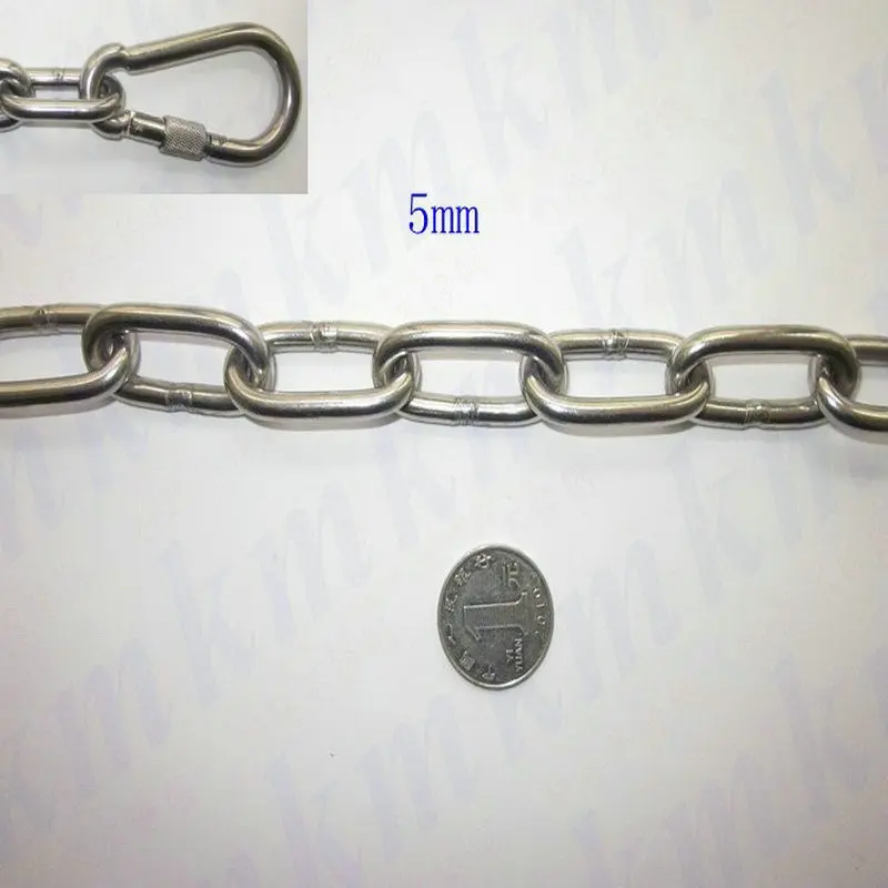 BRAND NEW 5MM STAINLESS STEEL 316 LONG LINK CHAIN 